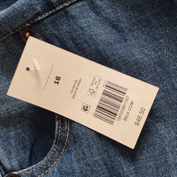 NWT True Craft Size 16 Boys Relaxed Fit Medium Wash Blue Jeans - Picture 12 of 15